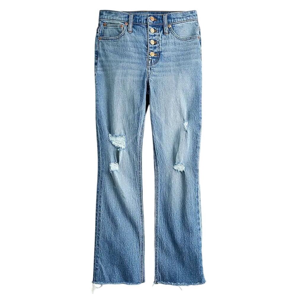 J.Crew 10" Demi Boot Crop Jean Button Fly Greenwich Street Size 30